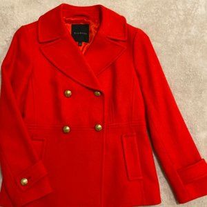 Ladies wool double-breasted pea coat